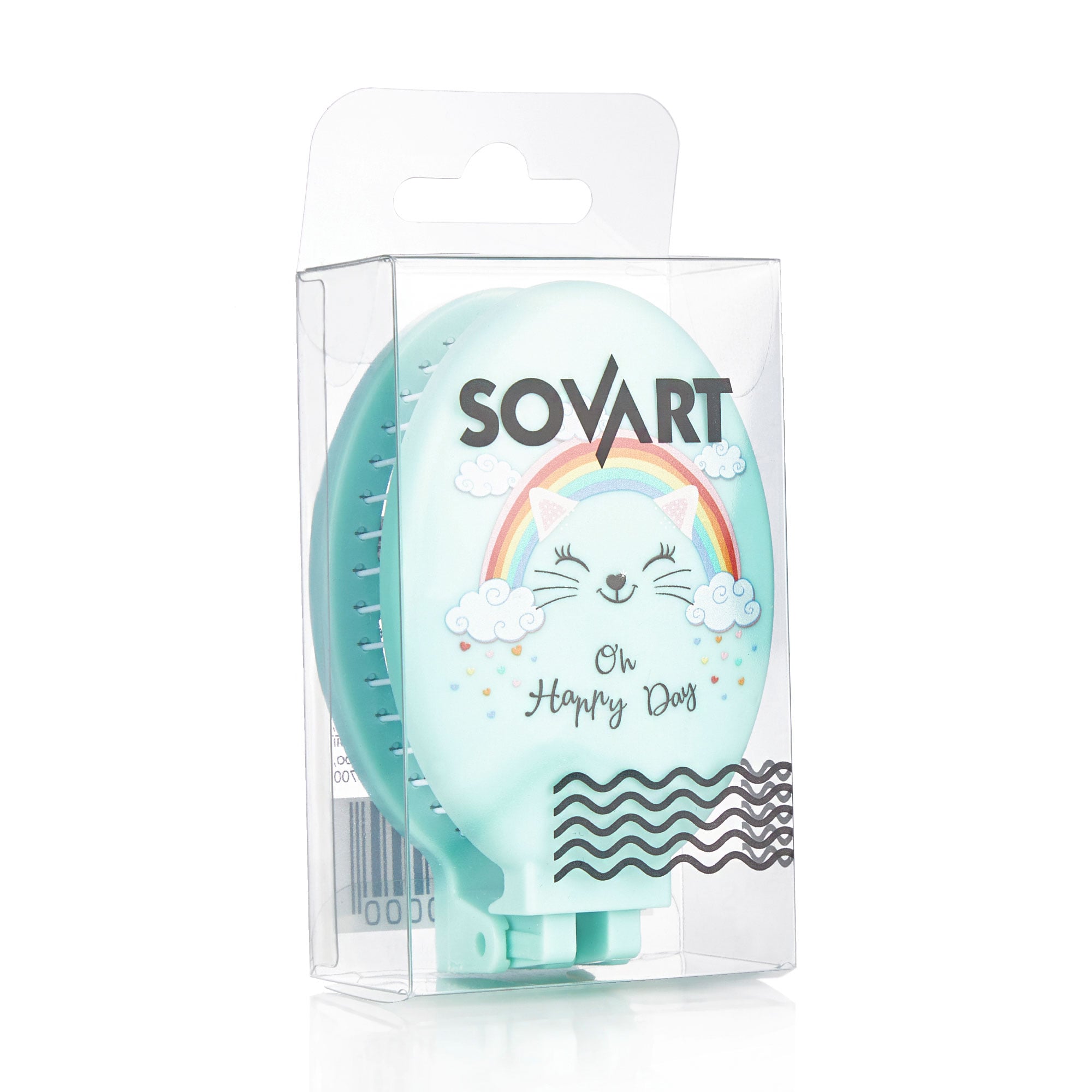 Масажна щітка для волосся Sovart Складна, м'ятна, 1 шт